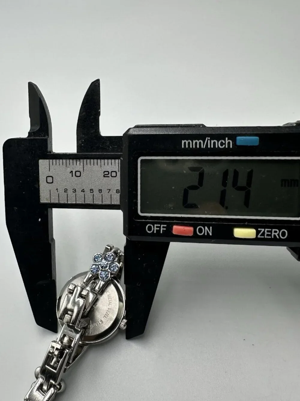 3/$30 Blue Rhinestone Watch Women Silver Tone Cuff Bangle Bracelet New Battery